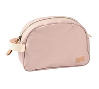 Béaba Neceser para Bebé, Bolsa de Aseo para Bebé, Bolsa Geneve, Tejido Impermeable, 2 Bolsillos Interiores, 100% Algodón, Rosa Empolvado