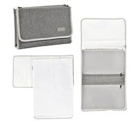 Béaba Organizador de pañales, bolso de pañales, cambiador, Alfombrilla de cambio lavable, 100% algodón, Gris chiné