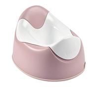 BÉABA Orinal de Aprendizaje Bebé, WC Ergonómico para Niños, Antideslizante, Higiénico, Fácil de limpiar, Asas de agarre en la taza, Fabricado en Francia, Rosa