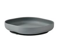 BÉABA, Plato con ventosa para niños, 100% silicona, material suave y resistente, Se adhiere a la mesa/bandeja de la trona, comida infantil, Compatible con microondas, mineral