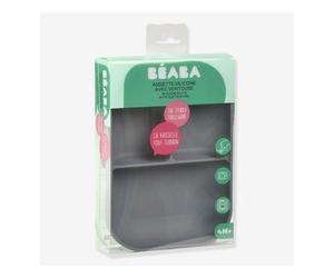 Béaba Plato Dividido Silicona gris Mineral 1 ud