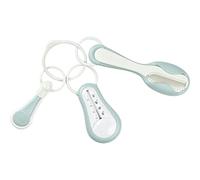 Béaba Set de accesorios de baño para Bebés y Niños, 1 Termómetro de baño + 1 Cortaúñas + 1 Peine/Cepillo, Azul