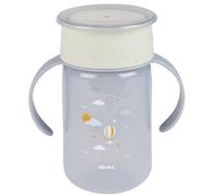 Béaba, Taza de Aprendizaje 360° con Disco Antigoteo, Sistema Patentado Antifugas, a partir de 12 Meses, Asas Extraíbles, con Tapa Higiénica, Sólida y Ligera, 340 ml, Adventure