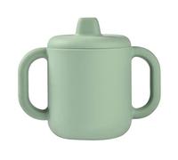 BÉABA, Taza de aprendizaje para bebé, función biberón/taza, 100% silicona de calidad, asas anchas, fácil de agarrar, ergonómica, boquilla flexible, 170 ml, verde