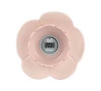 Béaba, Termómetro de Baño Lotus, Digital, Multifunción, Mide la Temperatura de la Habitación y del Agua, Forma de Flor Divertida, Rosa viejo