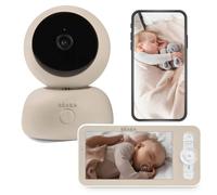 BÉABA, Vigilabebés Con Cámara 2 En 1, Monitor De Bebé Con Pantalla Y App Móvil, Cámara HD, Rotación 360°, Visión Nocturna, Walkie Talkie, Nanás, Control De Temperatura Y Humedad, Zen Premium Arcilla