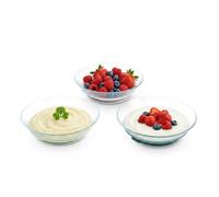 BÉABA x DURALEX, Set Bebé y Niño, 3 Platos de Vidrio Templado con Ventosas, Resistente, Saludable, Duradero y Fabricado en Francia, Misty Green