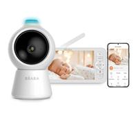 BÉABA Zen Smart AI - Vigilabebés Con Cámara De Video 3 En 1, Cámara 360° Full QHD 4MP, Pantalla HD 720p, App Móvil, IA Detección De Giro, Visión Nocturna, Luz Nocturna, Walkie Talkie, VOX, Blanco