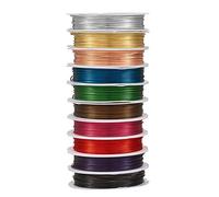 BeaBeadthoven 10 Rollos de Alambre de Cobre de Calibre 20/0,8 mm Resistente al deslustre de Colores Mezclados 131 pies/40 m de Alambre de Metal para joyería de Envolver Joyas, 4 m de Rollo