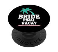 Beach Bachelorette Tropical Coastal Girls Trip Bride Squad PopSockets PopGrip Adhesivo