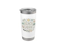 Beach Baddie Tropical Sun Ocean Vibes Vaso térmico de acero inoxidable de doble pared