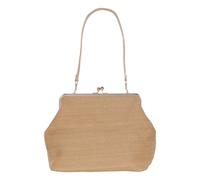Beach Bags for Women, Summer Straw Bag, Clutch Purses Stylish Striped Buckle Bag Versatile Handle Purse for Summer Vacation Travel Beach Handbag Handmade Top Handle Purse