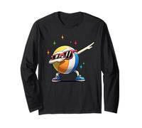 Beach Ball Dab Funny Summer Volleyball Sports Design Manga Larga