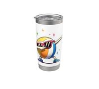 Beach Ball Dab Funny Summer Volleyball Sports Design Vaso térmico de acero inoxidable de doble pared