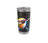 Beach Ball Dab Funny Summer Volleyball Sports Design Vaso térmico de acero inoxidable de doble pared