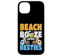 Beach Booze and Besties Diseño de Verano Vacaciones en la Playa Carcasa para iPhone 14 Plus