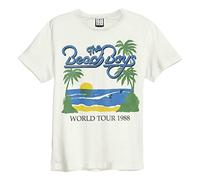 BEACH BOYS 1988 TOUR T SHIRT VINTAGE WHITE LARGE