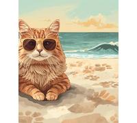 Beach Cats: A Cute Cat Composition Notebook for Cat Lovers (110 Pages, Wide Ruled)