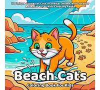 Beach Cats Coloring Book: 50 Unique Beach Cat Coloring Pages Featuring Ocean Adventures and Summer Fun