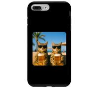 Beach Cats Drinking Beer Meme Funny Summer Waiter Bar Man Carcasa para iPhone 7 Plus/8 Plus
