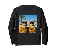 Beach Cats Drinking Beer Meme Funny Summer Waiter Bar Man Manga Larga