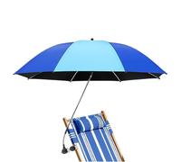 Beach Chair Umbrella | 190t Polyester + Sunshade Coating 106cm | Clip On UV Protection Canopy | Waterproof Clamp Chair Umbrella | For Beach Fishing Vacation Garden Backyard Camping Balcony Outdoor Pat
