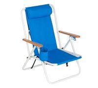 Beach Chairs for Adults, Backpack Folding Seat, Portable Recliner Chair, Cup Holder Included, Adjustable Backrest, Lightweight Frame, Easy Carry, Perfect for Travel, Picnic, Camping, 78x57.5x55cm