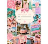 Beach Club Composition Notebook: 120-Page College Ruled Journal • Cute Coastal Aesthetic • Pink Summer Vibes • School Writing for Girls, Teens & Students • Back to School Supplies