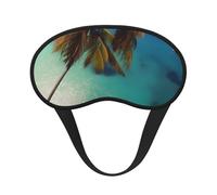 Beach Coconut Sunshine - Máscara opaca para dormir, poliéster suave, antiluz, elegante, adecuada para hombres y mujeres, para el trabajo diario y viajes al aire libre.