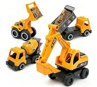 Beach Construction Vehicle Toys - 4 Pack Sand Toys Set | Dumper Excavator