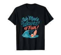 Beach Day Surf Wave Fun Verano Diseño Gráfico Camiseta