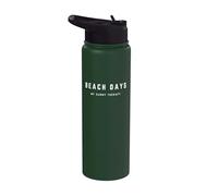 Beach Days My Sunny Therapy - Divertido refrán para amantes del día de la playa Stainless Steel Insulated Water Bottle