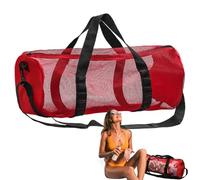 Beach Dive Bag, Extra Large Foldable Mesh Gear with Zipper and Waterproof Base, Multi-Purpose Scuba Cylinder for Snorkeling, Spearfishing, Freediving, Swimming, Kayaking or Beach Travel