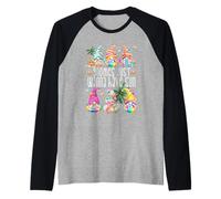 Beach Gnomes Just Wanna Have Sun For Girls Funny Summer Camiseta Manga Raglan