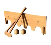 Beach Golf Game, Portable Golf Set, Wooden Ball Play Kit, Easy Setup Outdoor Activity, Fun Family Entertainment, Ideal para edades 5+, niños, adultos, camping, festivales, 40 x 15 x 3 cm