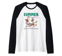 Beach Honker Fun Duck certificado por Summer Vibes Camiseta Manga Raglan