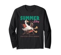 Beach Honker Fun Duck certificado por Summer Vibes Manga Larga