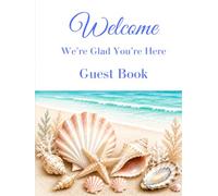 Beach house guest book hardcover blank lined