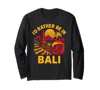 Beach ID Rather Be in Bali Vintage Women's Coastal Living Manga Larga