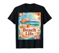 Beach Life Summer Vibes Ocean Paradise Sunny Beach Day Camiseta