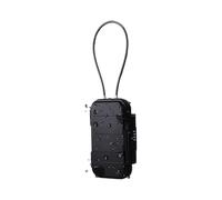 Beach Lock Box, Four Digit Password Case, 9.84x6.3x2.56 Inches, Portable Security Storage, Removable Chain Feature, Personal Item Safe for Workplace and Outdoor Sports, Black