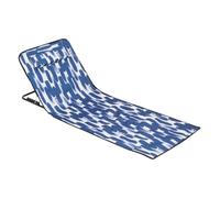Beach Lounge Chair, Portable Folding Lounge Chair, 600D Oxford Cloth, Sunbathing Mat with Headrest and Backrest for Family Camping, Seaside, Backyard, Men and Youth, 62.9x20.4x14.9 Inches
