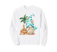 Beach Lover with Flip Flops and Sand Castle Funny GNOME Sudadera