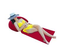 Beach Mat, Inflatable Pillow Lounger, Sandproof and Foldable Design with Resting and Relaxing Pad for Family, Friends, Sunbathing, Tanning, Outdoor Use, 62.99x27.56 Inches