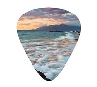 Beach Maui Hawaii Sunset Clouds Premium Bass - Púas de guitarra eléctrica para una experiencia musical sin igual