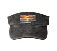 Beach Maui Hawaii Sunset Sea Waves Clouds - Gorra de protección solar transpirable para mujer, para golf, tenis, correr, uso diario, Negro, Talla única
