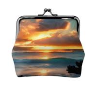Beach Maui Hawaii Sunset Sea Waves Clouds Print Charm y versátil monedero exquisito impermeable Kiss Lock cartera para llaves y tarjetas