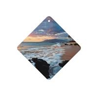Beach Maui Hawaii Sunset Sea Waves Clouds Printing 10 Pcs Ambientador Tarjetas Ambientadoras Perfumadas para Coche Hojas Colgantes Set Ambientador para Decoración de Coche