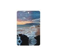 Beach Maui Hawaii Sunset Sea Waves Clouds Printing 10 Pcs Ambientador Tarjetas Ambientadoras Perfumadas para Coche Hojas Colgantes Set Ambientador para Decoración de Coche