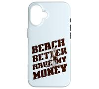 Beach Mejor Tenga MI Dinero Divertido Detector de Metales Viejo Meme Carcasa para iPhone 16